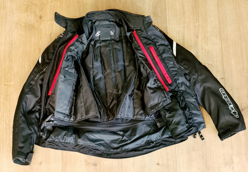 Chamarra Moto Mujer Ch - Alpinestar Gunner Stella Wp Negro Con Blanco Lisa Ch - S (Usado)