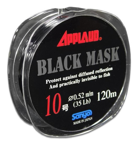 Linha Monofilamento Applaud Black Mask Preta 120m