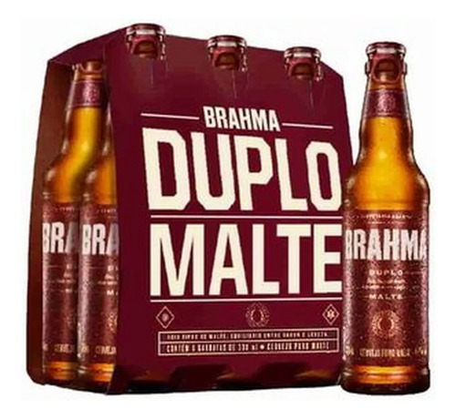 Cerveja Brahma Duplo Malte Long Neck 330ml Kit Com 6