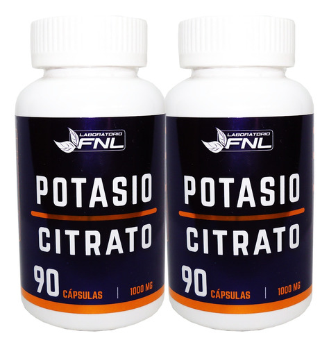 2 X Citrato De Potasio Fnl 90 Capsulas 100%natural