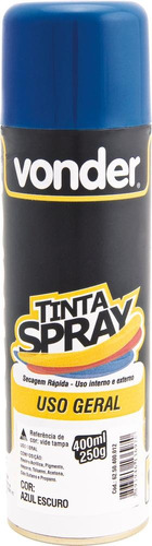 Tinta Spray Azul Escuro 400ml/250g Vonder