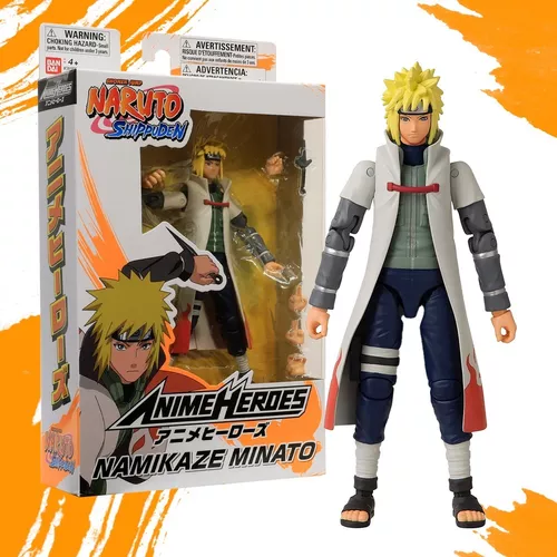  Bandai Anime Heroes Namikaze Minato Figuras de acción Hokage  Anime Bundle con 2 calcomanías My Outlet Mall