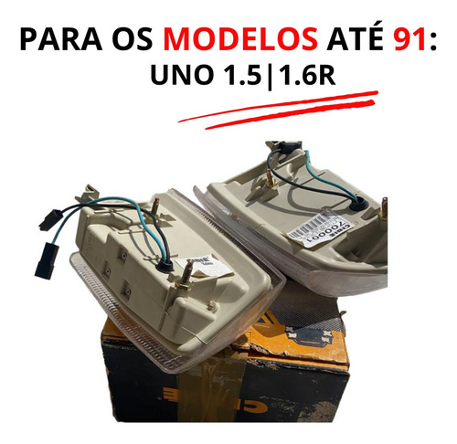Lanterna Pisca Do Fiat Uno 1.5 1.6 R Até 90 Cibié - Par