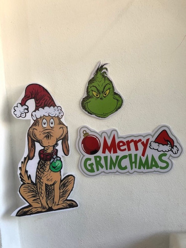Grinch Mod 34 Letreros Paquete Arbol Navidad