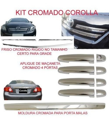 Kit Cromado Corolla 2008 Ate 2011