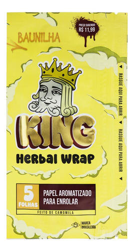 King Blunt - Baunilha- Caixa, 25 Envelopes - 125 Blunts