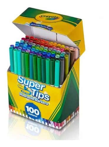 Crayola Marcadores Lavables 100 Colores Super Tips