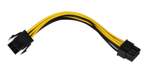 Cabo Conversor De Energia 6 Pinos F Para 8 Pinos M Pci-e