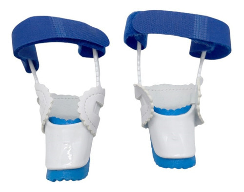 Férulas Nocturnas Corrección De Juanete Par Hallux Valgux Color Blanco Con Azul
