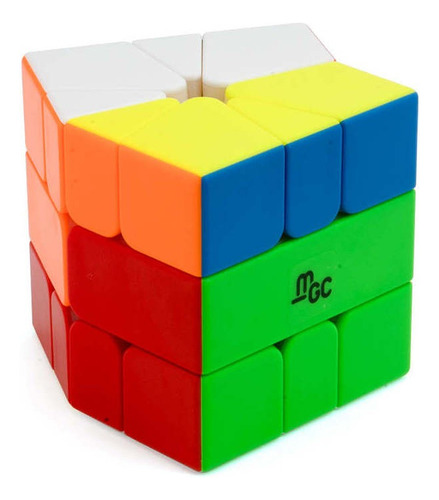 Cubo de estrutura sem adesivo colorido magnético Yj Mgc Square-1