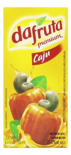 Suco de caju  Dafruta  Premium sem glúten 200 ml 