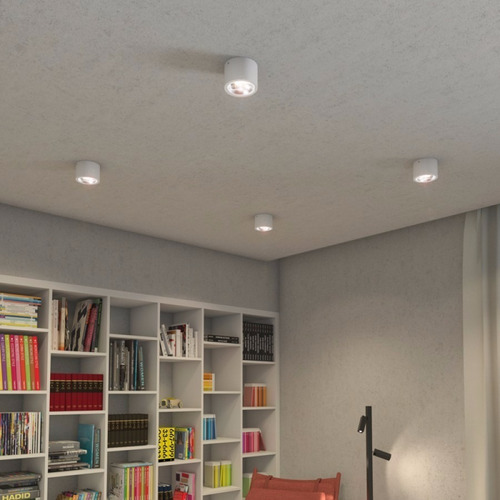 Imagen 6 de 9 de Lámpara Aplique Plafón Spot Led Ar111 Gu10 Circular Fijo