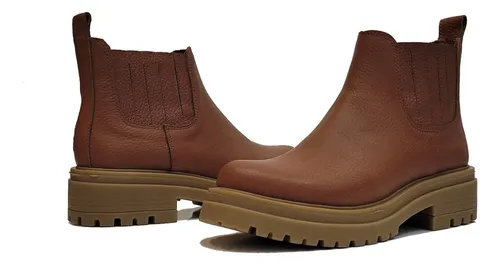 Bota Botineta El sticos Base Mujer Cuero Moda 2019 Art 5254