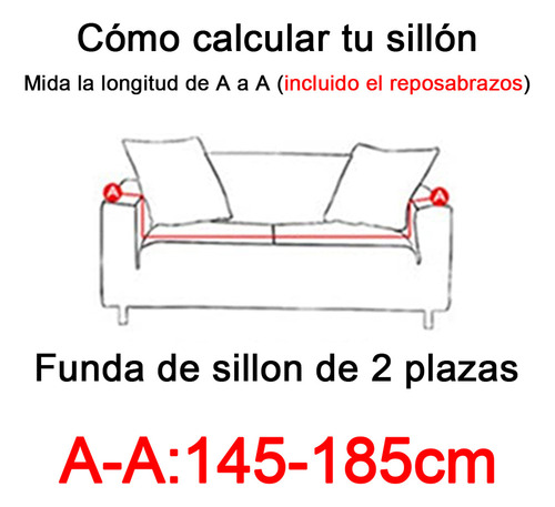 Fjl Funda Sofá Sillon Protector Cubre Elastica 2 Plazas