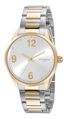 Relógio Feminino Bicolor Mondaine Cor da correia Dourado