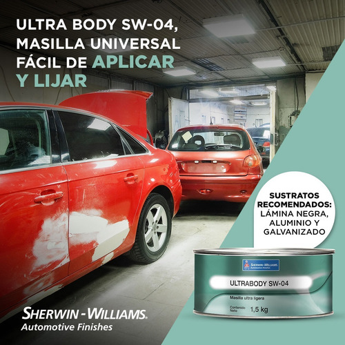 Masilla Automotriz Ultra Body Sw-04 Sherwin Williams 3.4 Kg