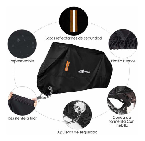 Imagen 2 de 6 de Funda De Moto Impermeable, Resistente Al Polvo A La Nieve