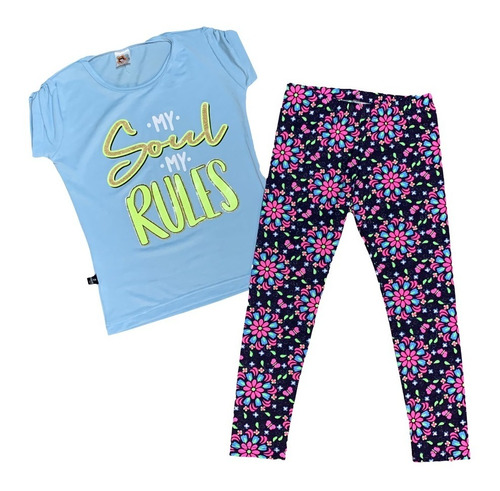 Conjunto Leggins Y Blusa Camiseta Para Niñas Talla 12