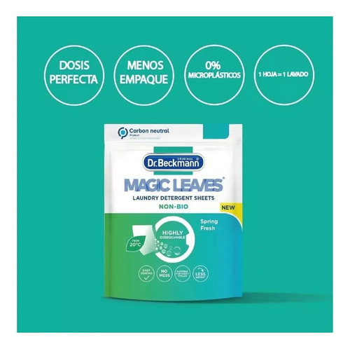 Dr Beckmann Magic Leaves Detergente En Hojas 20 Hojas