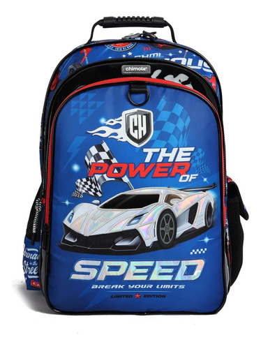 Mochila 18  Espalda Racing Car Chimola Auto Carreras