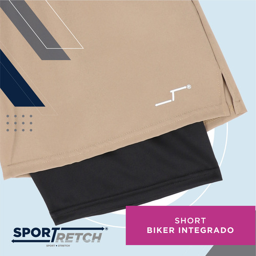 Short Deportivo Stretch Para Hombre Con Licra Entrenamiento