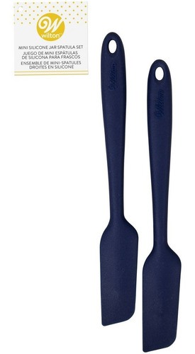 Imagen 1 de 2 de Espatula Recta De Silicona X 2 Ideal Frascos Wilton Titanweb