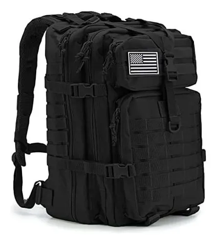 Mochilas Tácticas Militares De 45lt P/ Senderismo- Negro