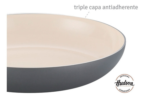 Imagen 4 de 10 de Set Sartenes Cocina Hudson Gris Con Antiadherente 4 Piezas