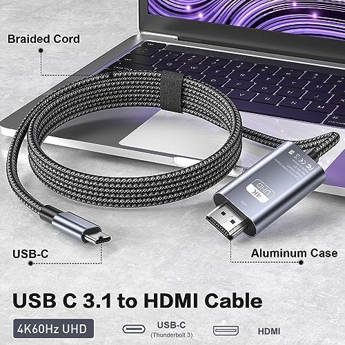 Cable Usb C A Hdmi Tipo C De 33 Pies A Cable Hdmi [thunderbo