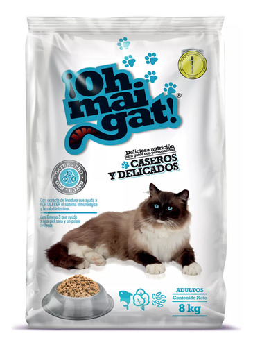 Alimento Seco Para Gato Caseros Y Delicados Oh Mai Gat 8kg