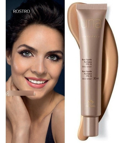 Base de maquillaje en beige medio 6 Natura Una Base LĂquida Matific FPS 15 Matific tono medio 6 - 30mL 30g