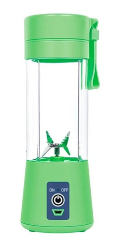 Imagen 1 de 1 de Licuadora portátil Electroland Fruit Juicer Cup 380 mL con USB verde y jarra de acrílico