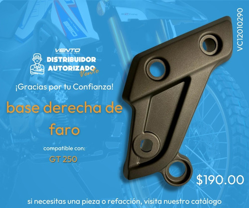 Vento Base Derecha Del Faro Vc12010290 Gt250