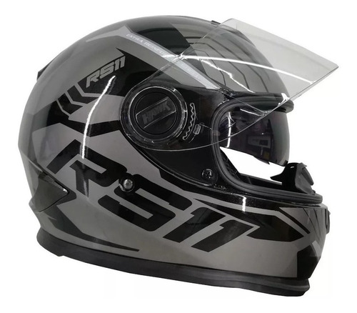 Imagen 2 de 3 de Casco para moto integral Hawk RS11 negro revo talle L