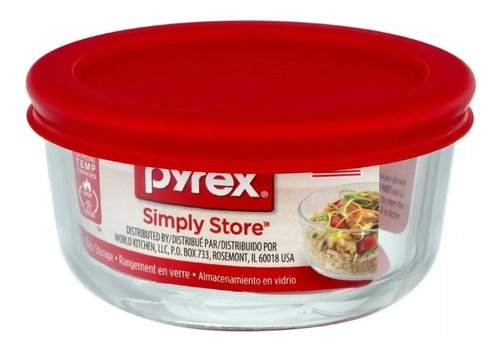 Contenedor Redondo Con Tapa Pyrex Simply Store 470 Ml