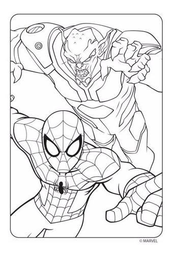 Imagem 3 de 5 de Folhas Para Colorir Mini Homem Aranha Com Giz De Cera