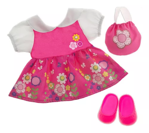 Roupa para Boneca - Kit Vestido Floral - Veste Bonecas tipo Baby Alive -  Cantinho da Boneca Acessórios e Utensílios para Bonecas