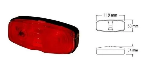 Kit X 4 Faro De Posicion Rojo 1255 Baiml