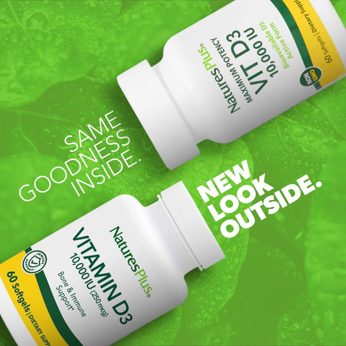 Naturesplus Vitamina D3 10,000 Ui Cápsulas Blandas