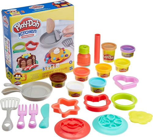 Playdoh Kitchen Creations Juego Flip N Pancakes De 14 Piezas