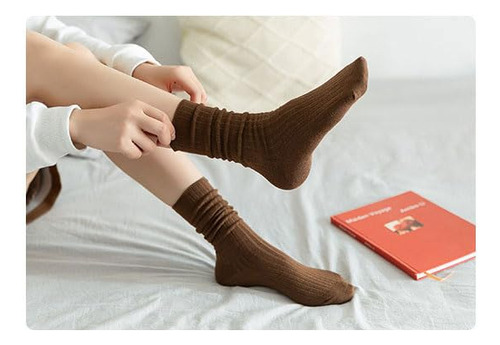 6 Pares Calcetines De Mujer Calcetines De Algodón De