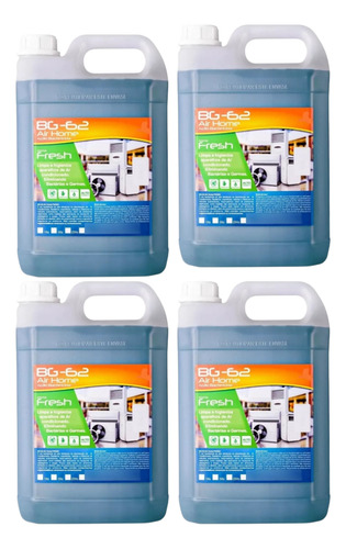 Limpador Bactericida Para Ar Condicionado Com Aroma 4x5l