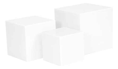 3pcs Cubos De Acrílico Para Exibição De Alimentos Risers
