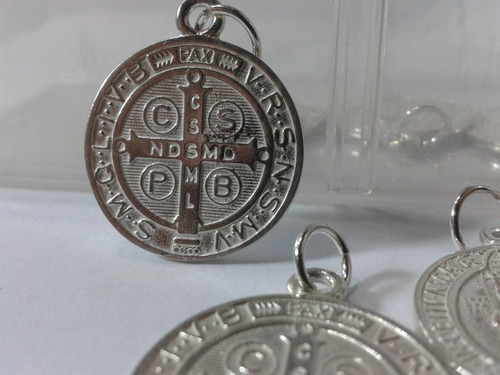 19 Se Vende Medalla De San Benito Abad En Plata Ley 950