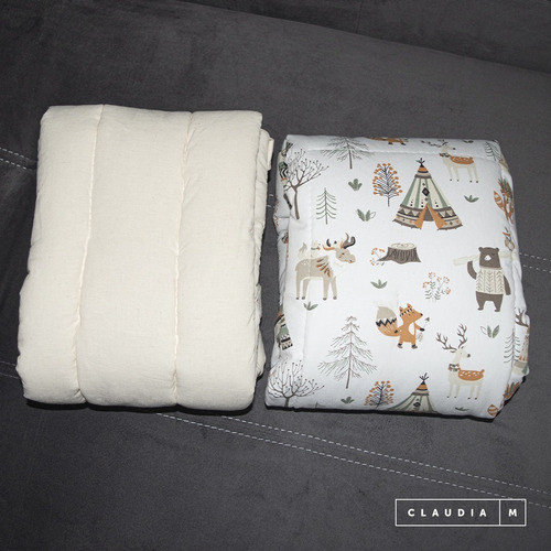 Set Acolchado + Chichonera Varios Motivos Catre 80x50
