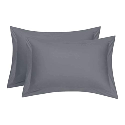 Fundas De Almohada Tamaño Gris, 100% Algodón Orgánic...