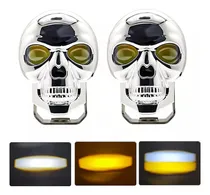 Comprar X2 Foco Neblinero Bicolor Calavera Cromad Tipo Lupa Automoto