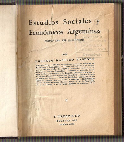 Estudios Sociales Economicos Argentinos - Pastore -crespillo
