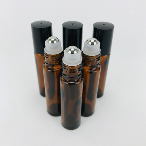 Frasco Roll On 10 Ml Vidrio Canica Metálica 300pzs
