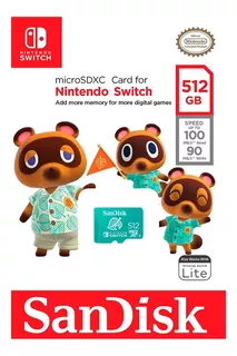 Memoria Microsdxl Sandisk 512 Gb Switch Animal Crossing